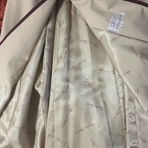 Vintage  Etienne Aigner long belted trench coat size 12 - Picture 12 of 13